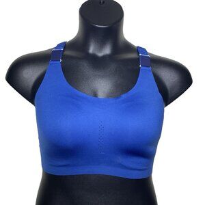 Brooks NWT 34E Dare Blue Ash Racerback 2.0 Sports Bra Wicking Adjustable